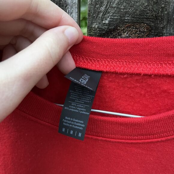 Kansas City Chiefs Football Crewneck Sweatshirt Unisex Medium Red Script Flag - Picture 5 of 16